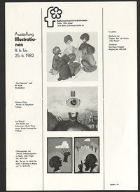 Austellungswerbung: "Illustrationen" vom 08.06. bis zum 25.06.1982