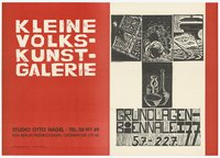 Ausstellungswerbung: "Grundlagen-Biennale I" vom 05. bis zum 22. Juli 1977