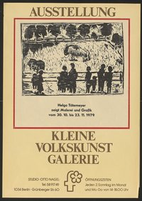 Ausstellungswerbung: "Helga Tätemeyer zeigt Malerei und Grafik" von 30.10. bis 23.11.1979