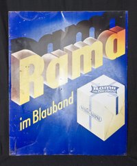 Werbeschild "Rama im Blauband"