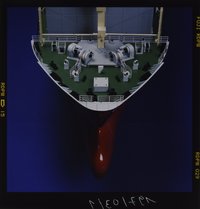 Vollmodell des deutschen Containerfrachtschiffes "Weimar",1977, Maßstab 1:50, Detailansicht
