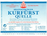 Mineralwasser "Brandenburger Kurfürst-Quelle" der Fläming-Quellen in Wiesenburg/Mark