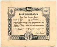 Konfirmationsschein für Luise Marie Dorothee Busch in Küstrin-Kietz 1918