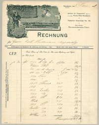 Rechnung der Hutfabrik C. F. Plume in Neudamm [Dębno] 1909