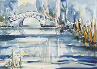 Evelyn Eichinger: Brücke im Schlosspark, 2000