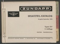 Ersatzteilliste: Ersatzteil-Katalog Typen 517 Motor - Fahrgestell, Heft